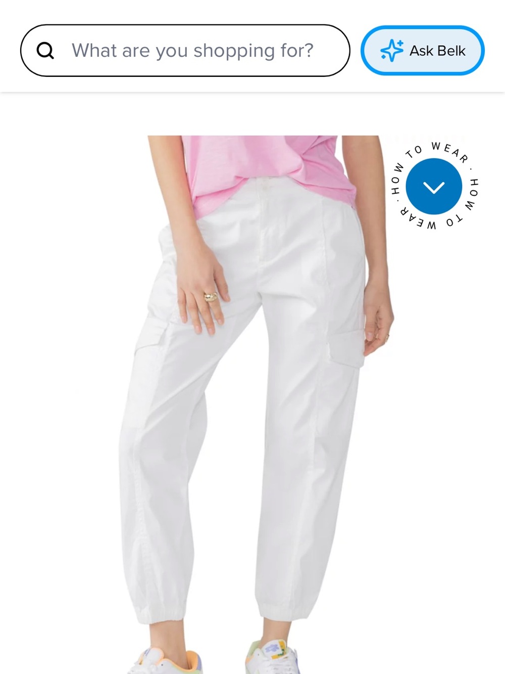 Sanctuary White Cargo Ankle Pants